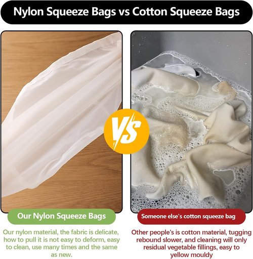 Cheese Cloth Bag - Reusable Straining Bags for Nut Milk, Soy Milk & Dumpling Fillings
