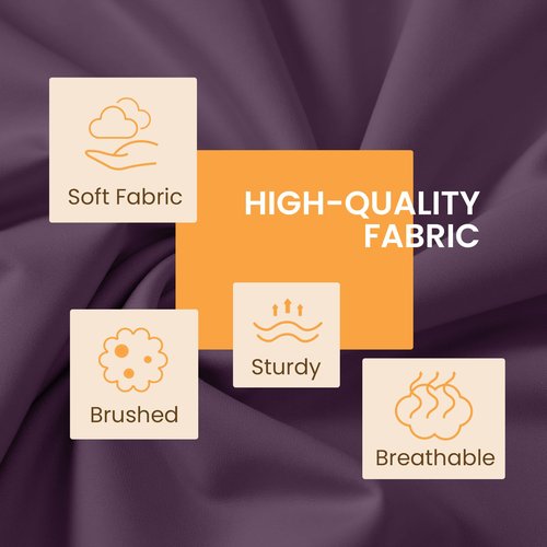 USXIBEI 4 Piece Sheet Set - Comfy Breathable & Cooling Bed Sheets Set, Soft and Wrinkle Free, Deep Pockets, Easy & Secure Fit, Hotel Luxury Bedding for Women, Men - Oeko-Tex - (Purple,Queen)