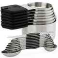 Magnetic Measuring Cups and Spoons Set of 16 Includes 7pcs Stainless Stee Stackable Nesting Magnetic Measuring Cup 9pcs Magnetic Measuring Spoon for Dry and Liquid Ingredients