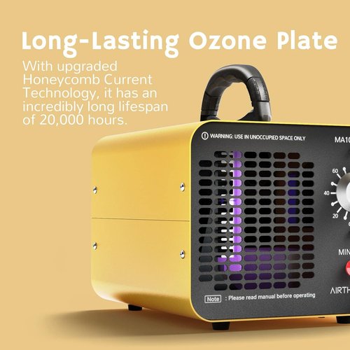 Airthereal MA10K-PRO Ozone Generator - High Capacity Odor Eliminator for 3500+ Sq Ft | Yellow Home Ionizer