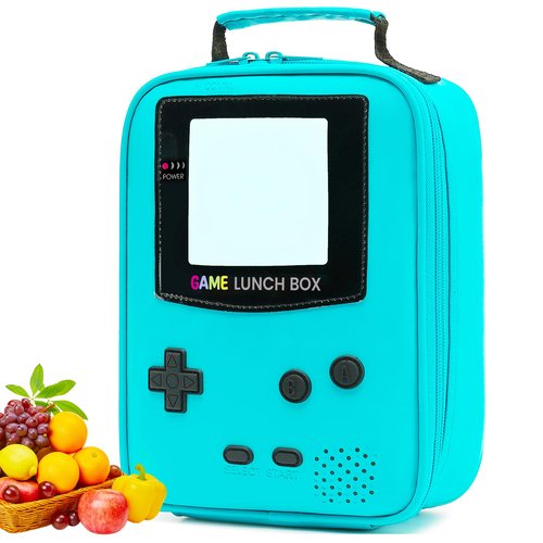Tongtai Boy Lunch Box,Kids Lunch Bag Insulated Leather Game Lunch Box for School Thermal Meal Cooler Lunch Boxes for Boy Girl Kid Toddler Teen