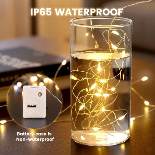 DomeStar 30-Pack Fairy Lights - 7Ft Waterproof Battery Operated LED String Lights for DIY Decor | Party & Valentine's Day