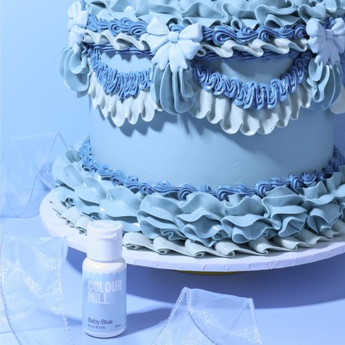 Colour Mill Baby Blue Oil-Based Food Coloring - 20 Milliliters for Vibrant Baking