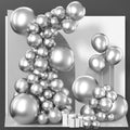 PartyWoo Silver Balloon Arch Kit - 140 Pcs in Various Sizes for Birthday, Graduation & Wedding Decor