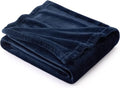 Bedsure GentleSoft Throw Blanket - Cozy Navy Blue Fleece for Home Decor | 50x60 Inches, 300GSM