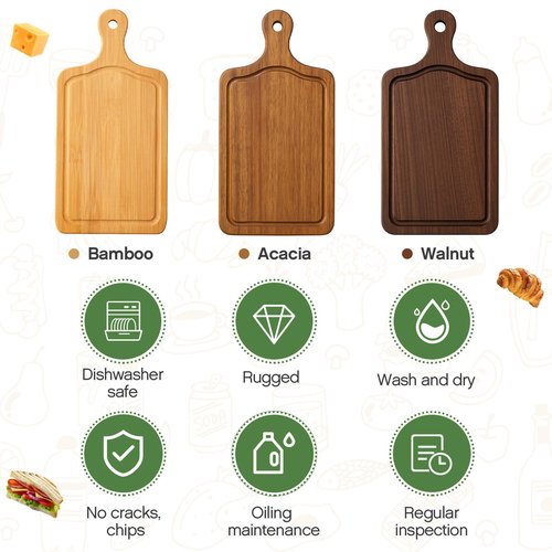 Nuenen 20 Pcs Mini Wooden Charcuterie Board Bulk, Small Wood Cutting Board for Crafts Laser Engraving with Knives Organza Bags Wedding Baby Shower Favors Gift (Square,Bamboo Color)