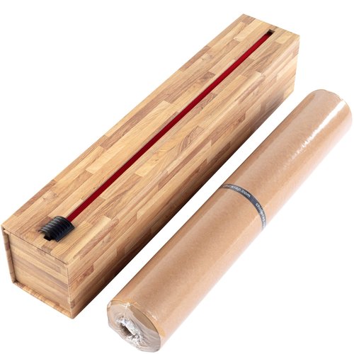 ChicWrap Butcher Block Parchment Paper Dispenser - Includes 15"x 164' (205 Sq.Ft) Roll Unbleached Baking, Cooking & Culinary Paper - Reusable Dispenser w/Slide Cutter - Kosher Certified