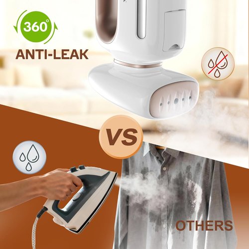 Newbealer Handheld Fabric Steamer - 850W Portable Wrinkle Remover with 30s Fast Heat Up | 230ml Tank for Home & Travel