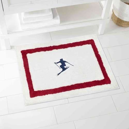 Izod - Bath Rug, Soft & Absorbent Bath Mat with Non-Skid Backing, Holiday Home Decor, Dorm Room Essentials (Alpine Collection, 20" x 32")