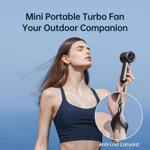 JISULIFE Handheld Fan Pro Series - Extreme Cooling Output: 1-100 Speed Scroll Wheel, Metal Body, Digital Display, 1.5H Fast Charge, 5000mAh-Portable Fan for Travel Outdoor, Gifts for Women Men(Grey)