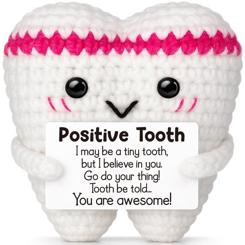Crochet Teeth Easter Basket Essentials Stuffers for Kids Adults Teens Girl Boy,Easter Egg Fillers Birthday Mothers Day Graduation Gifts for Women Her Mom Daughter Friend Sister Teacher Positive Decor