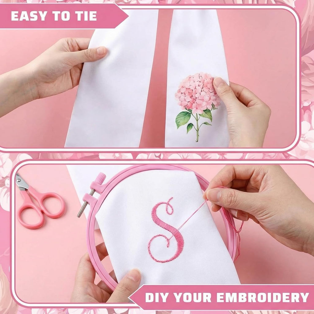 VitalCozy Pink Hydrangea Wreath - Elegant Satin Sash for Front Door | Perfect for Indoor/Outdoor Decor