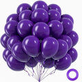 Dark Purple Balloons | 12-Inch Latex Party Balloons - 50pcs for Weddings, Baby Showers & Birthdays