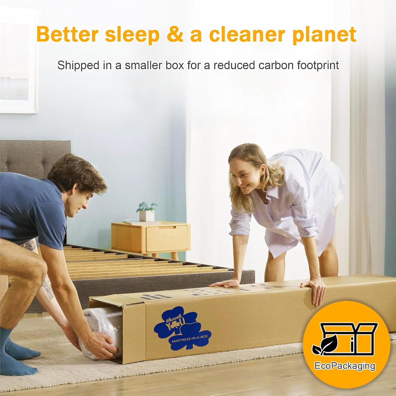 Skiennix Twin Size Gel Memory Foam Mattress - Medium Firm Support, Removable Cover, Breathable Fabric