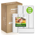 Amzpass Vacuum Sealer Bags for Food, 7 Pack - 8" x 20' (3 Rolls) + 11"x 20' (3 Rolls) + 6"x 20' (1 Roll), BPA-Free Commercial Grade Embossed Customized Size Bags for Food Storage, Meal Prep, Sous Vide