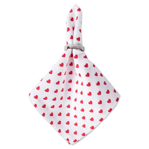 DII Valentine's Day Collection, Napkin Set, 20x20, Little Hearts, 6 Piece