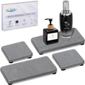 Skiennix Water Absorbing Stone Tray - Fast Drying Diatomite Coaster for Kitchen & Bathroom Sinks | 4PCS Set