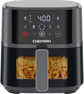 Chefman Air Fryer - 4 QT Compact Air Fryer with Hi-Fry Technology for Extra Crisp Meals - Grey