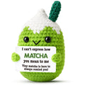 Ovrrcame How Matcha You Mean to Me Crochet Decor Funny Christmas Valentine's Day Present for Him Her, Handmade Appreciation Gift Idea for Partner Friend Coworker, Stocking Stuffer
