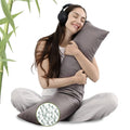 ZonLi Cooling Weighted Body Pillow with Bamboo Cover(41" x 10") 6.5lbs, Quilted Glass Beads Body Pillows for Adults Weighted Pillow for Deep Sleepers, Full Body Pillow for Side Sleepers