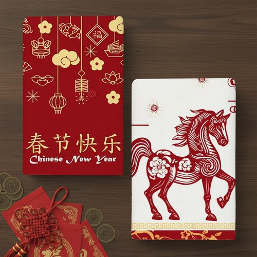 Chinese New Year Kitchen Towels Set of 4 16x24 Inch Lunar Chinese New Year Hand Towels Zodiac Horse Farmhouse Dish Cloths Red Flower Decoration for Holiday Cleaning Spring Festival Housewarming Gifts