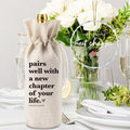 Funny New Chapter Wine Bag New Beginnings Gifts for Women Men Thank You Gift for Teacher Employee Coworker Friend Here's to Your Next Chapter Hanging Ornament