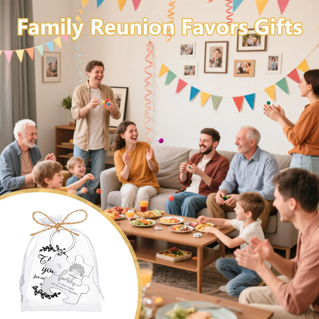 YKLIGTN 50Set Family Reunion Favors Family Tree Bottle Opener Keychain with Gift Bags and Thank You Card for Party Souvenir Gifts-Sliver