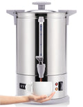 SYBO SR-CP-50B Commercial Grade Stainless Steel Percolate Coffee Maker Hot Water Urn for Catering, 50-Cup 8 L, Grey