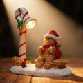 Skiennix Christmas Gingerbread Man Figurines - Cute Indoor Home Decor for Tabletop & Fireplace