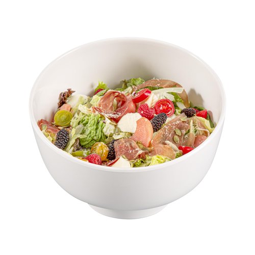 Restaurantware Voga 101 Ounce Angled Bowls 2 Slant Cut Serving Bowls - Top Rack Dishwashable Premium White Melamine Salad Bowls Serve Hot And Cold Foods For Parties Or Events