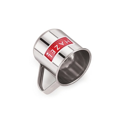 Hazel Stainless Steel Multipurpose Mug | Steel Camping Mug | Steel Mug for Bathroom Shower Home | Strong and Sturdy Mug, 500 ml, Silver