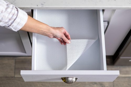 EasyLiner Select Grip Shelf Liner - Easy to Install & Cut to Fit - Non Slip, Non Adhesive, Drawer Shelf & Cabinet Liner for Kitchen, Bathroom, Pantry Cupboards - 12in. x 24ft. - Beige