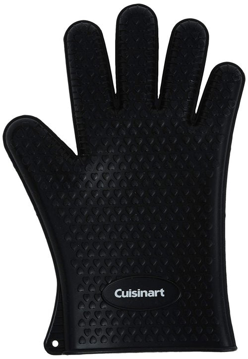 Cuisinart Heat Resistant Silicone Grilling Gloves for Indoor and Outdoor Cooking, Grilling, One Size