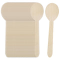 VIVAVENTURE Disposable Wooden Spoons Wood Soup Spoons, 6" Wooden Cutlery Spoon 100 Count Disposable Spoons Compostable Utensils for Hot Soup Milk Shake Salad