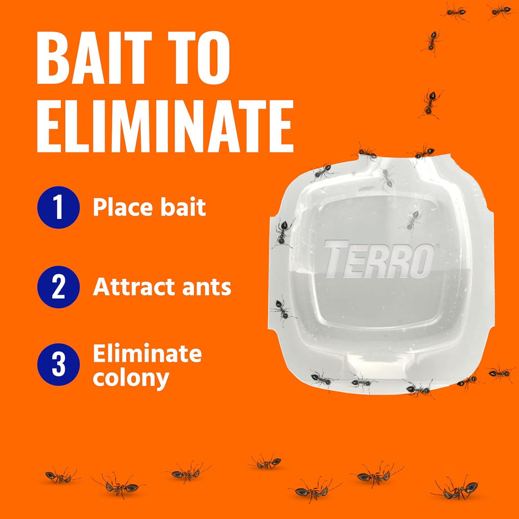 TERRO Indoor Ant Baits - Discreet Adhesive Strips for Effective Trapping - 5 Pack, 20 Baits
