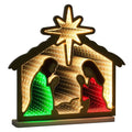 MEETYAMOR Nativity Sets for Christmas Indoor, Nativity Scene Infinity Mirror Tunnel Light, Nativity Scene with Manger for Home Living Room Mantel Table Centerpiece Christmas Decorations