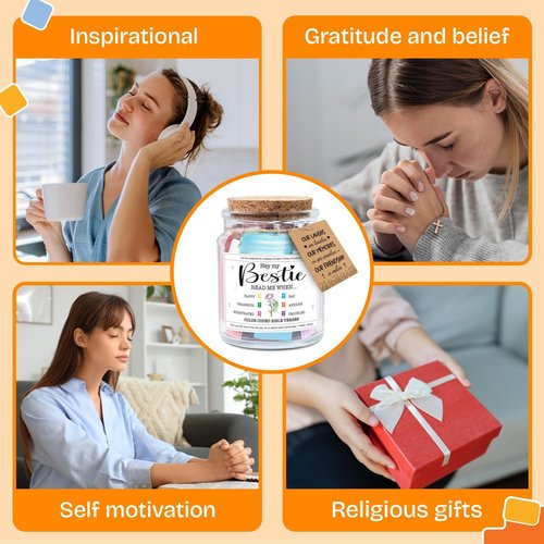 NewEleven Easter Gifts for Best Friends - Inspirational Bible Verse Jar | Perfect Birthday Present for Her or Him