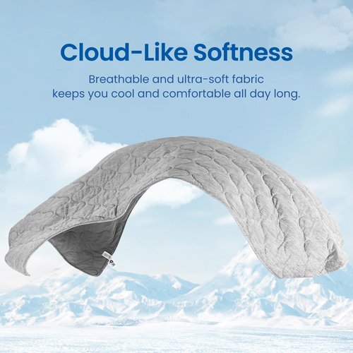 Cozy Bliss Cooling Dual-Sided Blanket for Hot Sleepers, Q-Max>0.46 Lightweight Soft Breathable Bed Blanket, Double Side Cooling Throw for Night Sweats (Silver Grey, 50"x70")