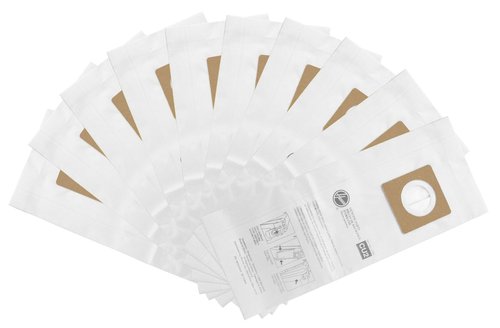 Hoover Commercial AH10143 Upright Bags for HushTone, Standard Filtration (Pack of 10), White, Compatible with Vacuum Cleaner