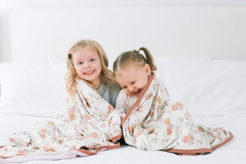 Copper Pearl Jumbo 3-Layer Baby Blanket: Soft Baby Quilts for Boys and Girls | Breathable, Cozy, Toddler Blanket | Baby Quilt for Newborns | 46x46 Premium Polyester/Rayon | Ferra