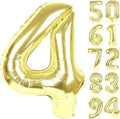 Champagne Gold Number 4 Balloon - 40 Inch Light Gold Birthday Decoration for Girls