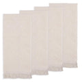 JOHOKAKITI Boho Bathroom Decor Hand Towel 4 Pack 100% Turkish Cotton 14 x 30 Inch Boho Kitchen Hand Towel Guest Tea Gift (Beige)