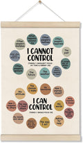 DOI-LANEE Calming Strategies Poster Frame - Inspirational Mental Health Wall Art 16x12 Inch | Motivational Decor for Therapy Offices