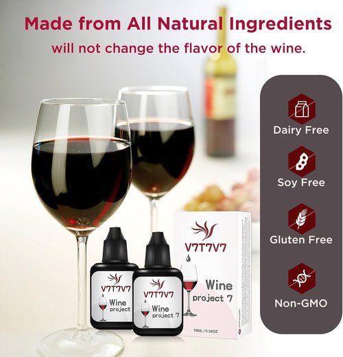 2 Pack Wine Filter Drops, Red White Wine Lovers Sulfite Remover Tasteless Purifier Accessories Filters for Histamines and Sulfite, Party Gifts for Him Men and Women