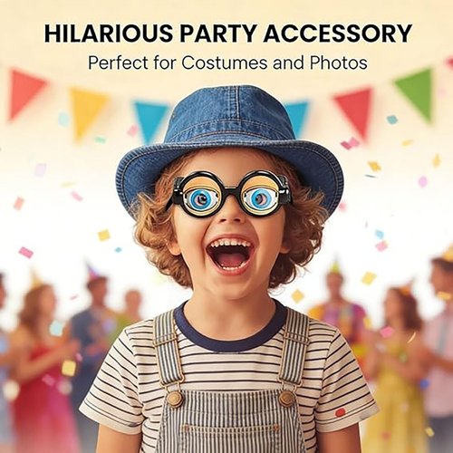 2Pcs Funny Glasses for Adults Crazy Eyes Glasses Blinking Eye Design Funny Prop Glasses for Party Cosplay Photo Props