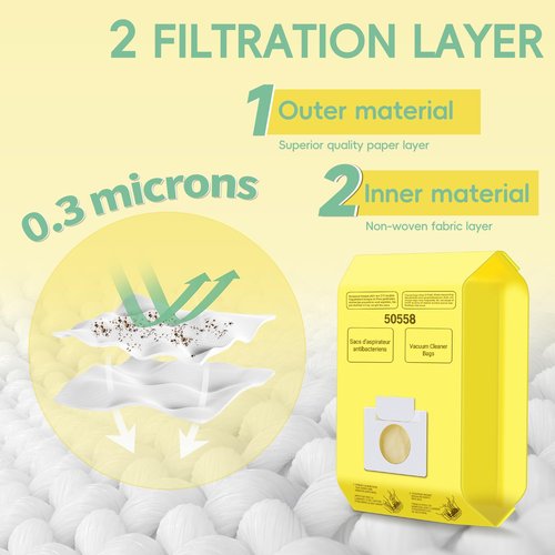 30 Pack Vacuum Cleaner Bags Fit for Kenmore Canister Type C/Q 5055 50555 50557 50558 and Pana·sonic Type C-5 C-18, 200 Series, 400 Series, 600 Series, 700 Series, 800 Series Vacuum By Improvedhand