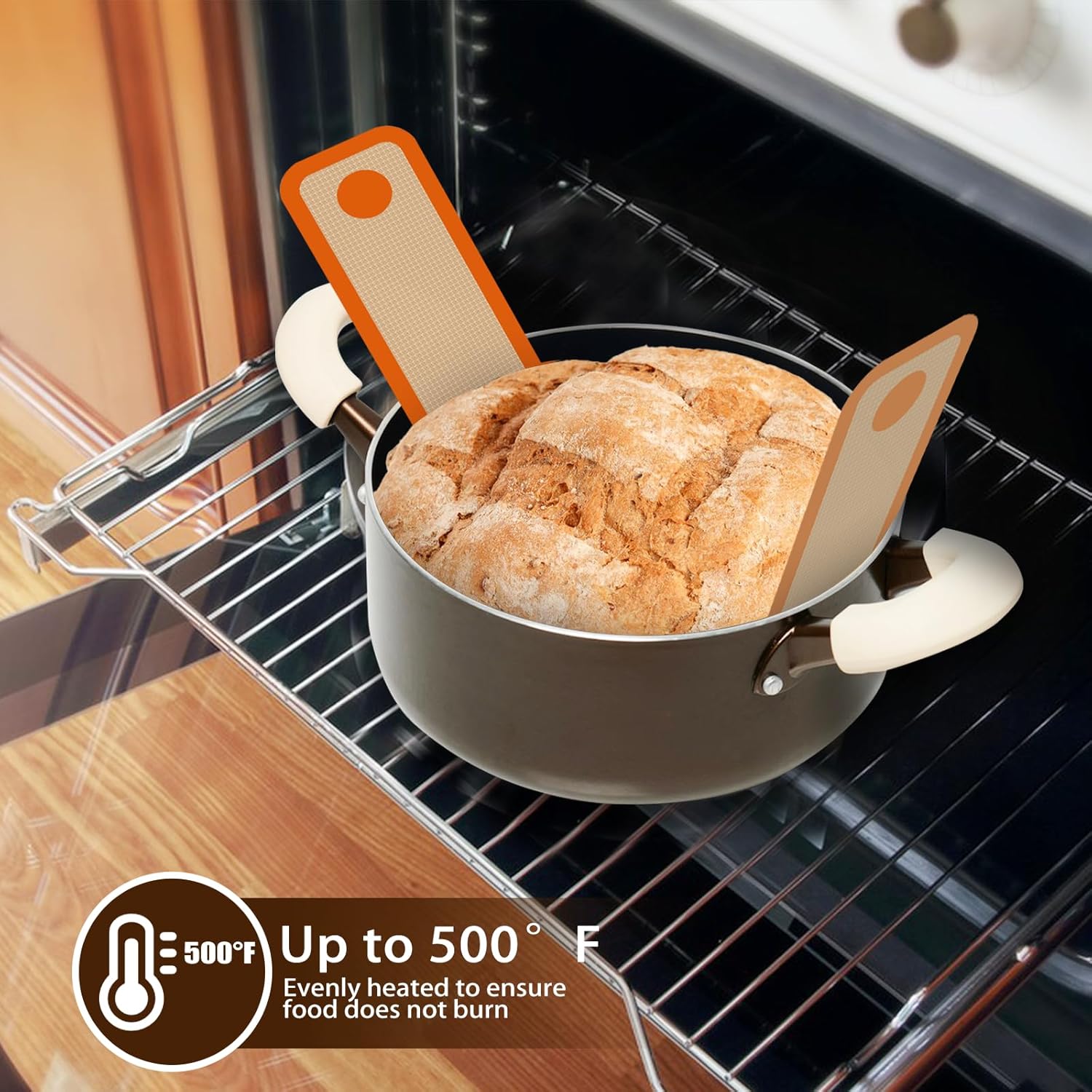 Skiennix Silicone Bread Sling - Non-Stick & Easy to Clean Baking Mat Set | 2 Reusable Sourdough Tools