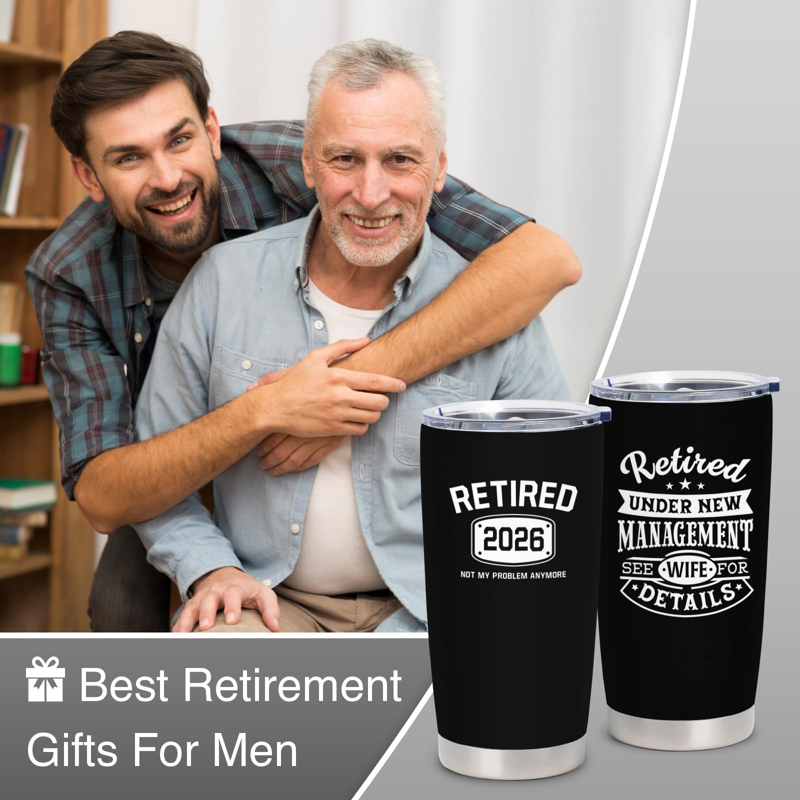 NVFCC Retirement Gifts For Men 2026, Funny Retirement Gifts, Retired Gifts For Men, Best Retirement Gift Ideas, Retirement Gifts For Men Coworkers 20 oz Stainless Steel Tumbler