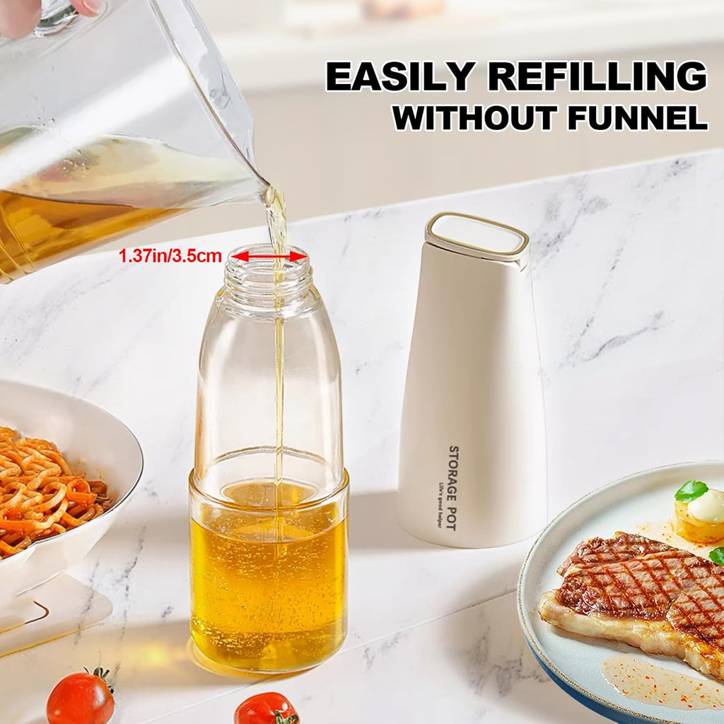 YARRAMATE Olive Oil Dispenser - Large Capacity 500ml Glass Bottle | Leak-Proof & Non-Drip Design