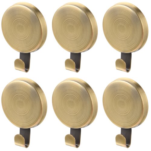 Jetec 6 Pcs Magnet Hooks Magnetic Wreath Hanger Wreath Holder for Fridge Refrigerator Metal Door Glass Door Surfaces Keys Kitchen Home Christmas Party Hanging Supplies Decoration(Gold,2.7 Inch)